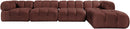 Orin - Fabric Velvet 5 Piece Modular Sectional