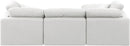 Indulge - Linen 4 Piece Modular Sectional With Chaise - White