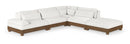 Turin - Chenille Fabric Upholstered Modular Sectional - Cream