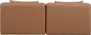 Cube - Modular 2 Piece Armless Sofa - Light Brown
