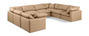 Indulge - Faux Leather 8 Piece Modular Sectional - Tan