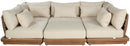 Mirella - 6 Piece Water Resistant Fabric Upholstered Outdoor Patio Modular Sectional
