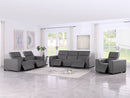 1208 - Modular Leather Set With 5 Power Recliners & Power Headrests