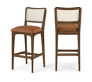 Atrium - Upholstered Bar Stool (Set of 2) - Brushed Brown Frame