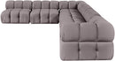 Orin - Velvet 6 Piece Modular L-Shaped Sectional