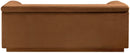 Cascade - Velvet Loveseat - Saddle