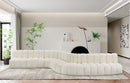 Arc - Faux Leather 8 Piece Curved Modular Sofa