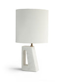 Vellum - Genuine Marble Base And Linen Textured Fabric Shade Table Lamp