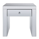 Noralie - 24" Square End Table - Mirrored & Faux Diamonds