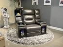MVP - Power Recliner With Power Headrest - Blanche Black
