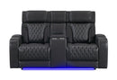 U8611 - Power Reclining Sofa With Power Headrest And LED - Charcoal