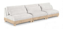 Turin - Chenille Fabric Upholstered Modular Sectional - White
