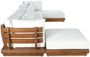 Mirella - 6 Piece Water Resistant Fabric Upholstered Outdoor Patio Modular Sectional