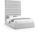 Adam - Linen Fabric Bed With 89" Headboard