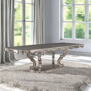 Ariadne - Dining Table With Pedestal - Antique Platinum