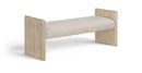 Hickory - Fabric Upholstered Bench - Natural Frame