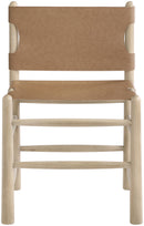 Santos - Vegan Leather Upholstered Dining Chair With Stained Natural Base (Set of 2)