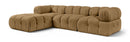 Orin - Velvet 4 Piece Modular Sectional With Chaise