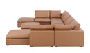 1100 - Top-Grain Italian Leather 9-Piece Sectional With Chaise