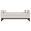 Rosie - Upholstered Accent Bench With Armrests - Vanilla