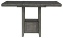 Hallanden - Rectangular Dining Room Counter Extension Table - Gray