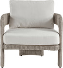 Sandbay - Olefin Water Resistant Fabric And Wicker Outdoor Patio Accent Chair