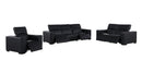 1208 - Leather Reclining Set (Sofa, Loveseat & Chair With 5 Power Recliners)