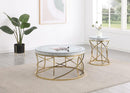 Elise - Round Mirror Top Coffee Table Set