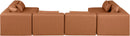 Cube - 6 Piece Modular Armless Sectional - Cognac