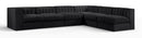 Rummi - Velvet Performance Fabric Upholstered 6 Piece Modular Sectional