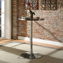 Brancaster - Bar Table - Retro Brown Top Grain Leather & Aluminum