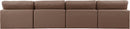 Comfy - Faux Leather Modular Armless Sofa 4 Seats