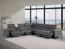 1246 - 7-Piece L-Shaped Modular Power Reclining Sectional With 4 Power Recliners And Power Headrests