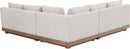 Solace - Olefin Performance Fabric 3 Piece Outdoor Patio Modular Sectional (2 Loveseats & Corner Chair)