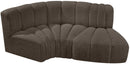 Arc - Boucle Fabric 3 Piece Modular L-Shaped Sofa