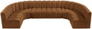 Arc - Velvet Modular U-Shaped Sectional - Saddle