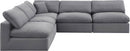 Comfy - 5 Piece Velvet Modular Corner Armless Sectional