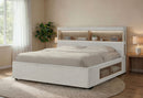 Sadie / Emma - 5 Piece King Bedroom Set (Bed, Dresser & Mirror, Nightstand, Chest) - Beige