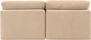 Indulge - Velvet 2 Seat Modular Armless Sofa