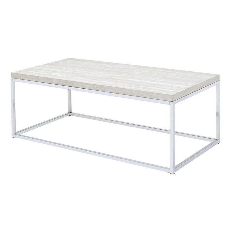 Snyder - Coffee Table - Engineered Stone Top & Chrome