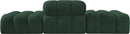 Ames - 3 Piece Boucle Upholstered Modular Sofa With 2 Backless Seats