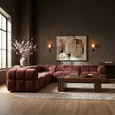 Orin - Velvet 5 Piece Modular Corner Sectional