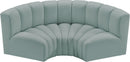 Arc - Faux Leather 3 Piece Modular U-Shaped Sofa