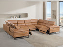 1246 - 8-Piece U-Shaped Modular Power Reclining Sectional With 4 Power Recliners And Power Headrests