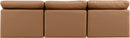 Indulge - Faux Leather 3 Seat Modular Armless Sofa