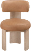 Atelier - Vegan Leather Upholstered Dining Chair (Set of 2) - Painted Natural Frame