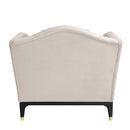 Tayden - Chair With 2 Pillows - Beige Velvet