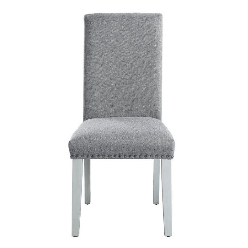 Lanton - Side Chair (Set of 2) - Gray Linen & Antique White