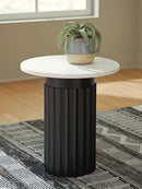 Wainstone - Accent Table - Black / White