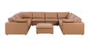 1100 - 9-Piece U-Shaped Sectional In Top-Grain Italian Leather
